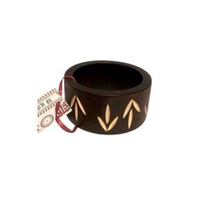 Sir Alistair Rae Wood Leaf Bracelet Bangle NWT